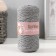 Knitting cord without core 70% cotton, 30% polyester 1mm 200m/60 ± 10g (08 - gray)