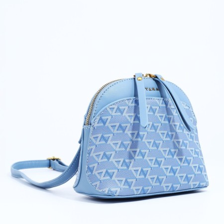 Bag Cross-Bodi with a zipper, blue color