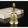 Metal bell with engraving, 11.3 x 5.4 cm, gold