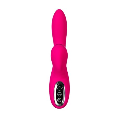 Vibroostimulator 3 in 1 Jos Tripling, 21 cm, silicone, pink color-1