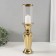 Ceramics candlestick, glass for 1 candle "art" d = 7.5 cm gold 9x9x37.5 cm