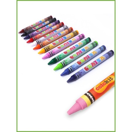 Wax crayons 12 colors Colokit "machine", a advanced box - case-1