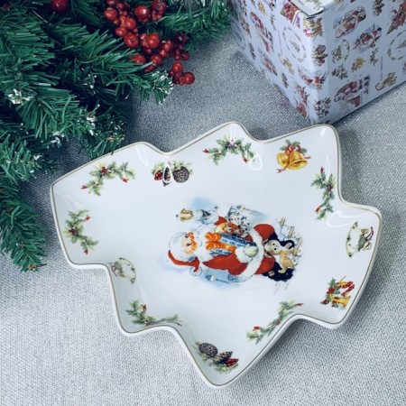 Lenardi "New Year" dish, size 25x21 cm