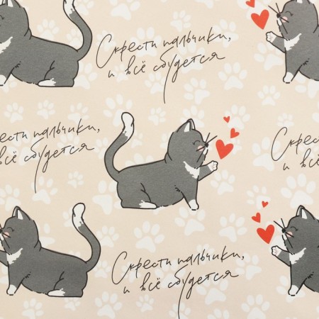 Glossy packaging paper "cats", 70 x 100 cm-1