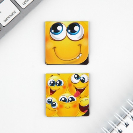 Magnetic bookmarks 2 pcs on the Smiles substrate-2