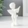 Polystone souvenir "A snow -white angel with gold roses in the sheet" 6x4x11 cm