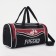 Sports bag, 3 parts on zippers, external pocket, black/red color