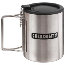 Кружка походная изотермическая «СЛЕДОПЫТ», со складными ручками, 280 мл