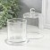 Bank for candles glass with a lid "Dome" Transparent 11.2x9x9 cm