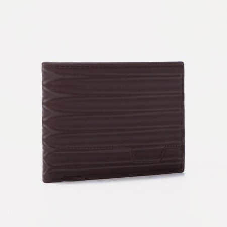 Male purse without fastening, for bills, for cards, brown color