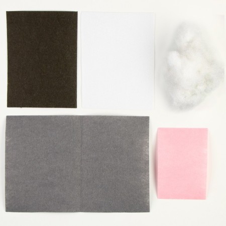 Set for creating a voluminous toy made of felt "kitten"-3