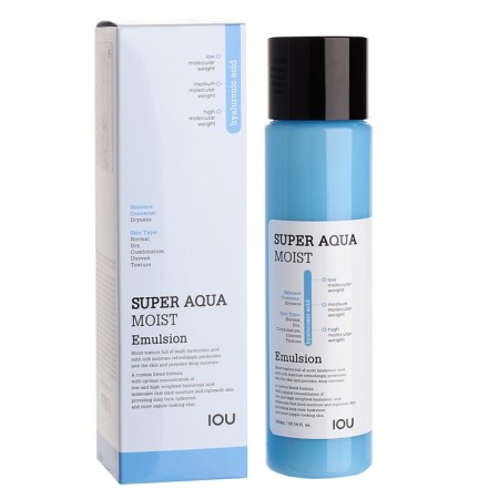 The face emulsion moisturizes with hyaluronic acid iou Super Aqua Moist Emulsion 300 ml 1008776-1