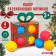 Gift set of developing tactile balls "Gift", 4 pcs., New Year's packaging, crumb I