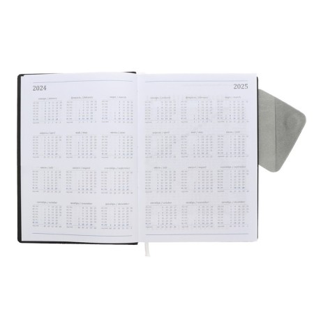 Leduced Diary, 205x150 mm 168 sheets, leatherette, block 70 g/m2, lies, magnetic refuge, gray-5