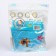 Circle of children's neck, for bathing, "fish", with rattles, two -chamber, blue color