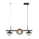 Suspended Indigo lamp, 10015/4P Black. 4x5W, G9, 660x160x357/1680 mm, white matte color