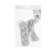 Extension cord 3 sockets, 5 m, 10 A, 2200 W, PVS 2x0.75 mm2, without salary, white