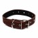 Leather collar on synthetic winterizer, dimensionless, 71 x 3.5 cm, Osh 29-62 cm, brown