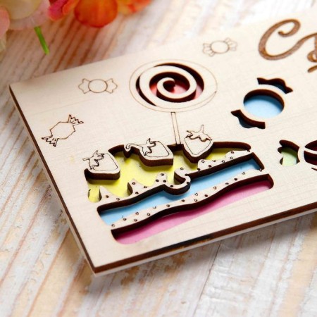 Wooden converted carved "Happy Birthday!" sweets-1