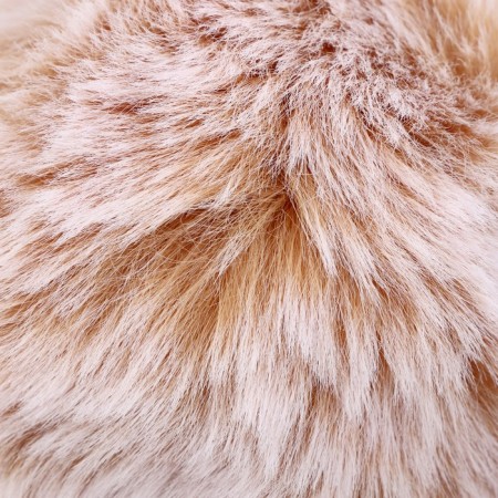 Pompon Artificial fur "Bezh with white tips" d = 9 cm-1