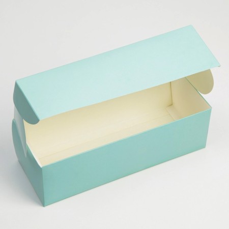 Confectionery packaging, cupcake box with a window, Tiffany, 26 x 10 x 8 cm-1