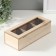 Casket wood 3 divisions "Bird on a branch" 9.7x24x7 cm
