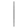 Terminus uno “profile” heated towel rail, 1600x30 mm, black matte