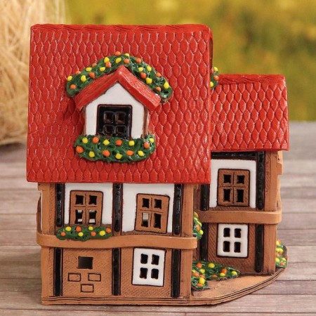 Aroma lace house "Hans", 15 cm, handmade, mix,-3