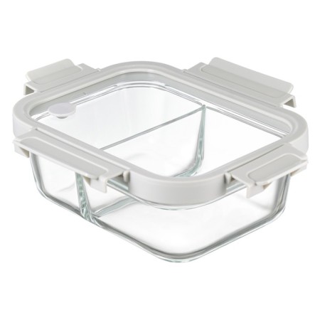 Smart Solutions baking and storage container, rectangular with separators, 1 l, the color is light gray-12