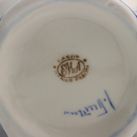 Vase "Tenderness", Gzhel, Porcelain, 19x11 cm-3