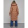 Coat insulated winter female, size 48, brown color