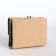 Women's wallet on the button, beige color