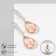 Earrings with rhinestones "Eden" drop, golden-white color in gold