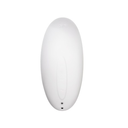 Vacuum-wave contactless stimulator of the Satiffyer Vulva Lover 2 clitoris, silicone, white color-6