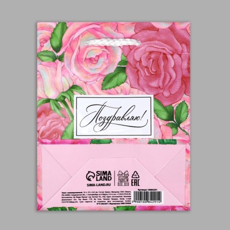 Gift Package Laminated, packaging, “Congratulations”, S 12 x 15 x 5.5 cm-7