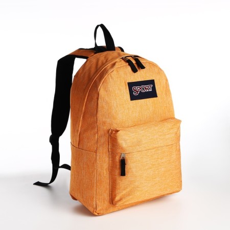 Youth backpack from lightning textiles, external pocket, orange color-2