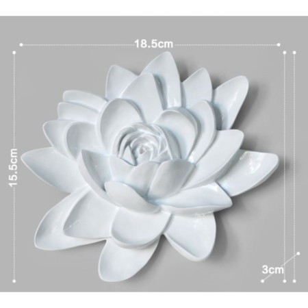 Nast -wall decor, "lotus" 15.5 x 18.5 cm, white-5