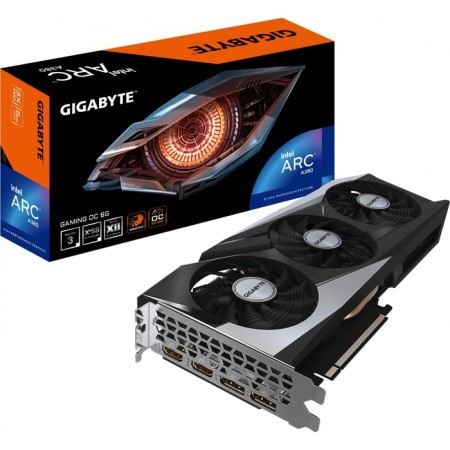Gigabyte GV -ia380Gaming OC-6GD, Intel Arc A380 6 GB, GDDR6, HDMI, DP-4