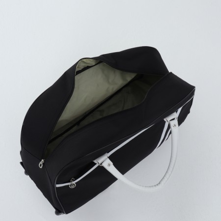 Road bag on wheels, external pocket, black color-4