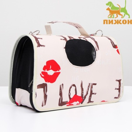 Bag - Animal Carriage "Love", size S, white, 37.5 x 17 x 22 cm