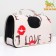 Bag - Animal Carriage "Love", size S, white, 37.5 x 17 x 22 cm