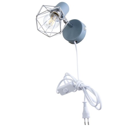 Bra with a switch on the wire "Viola" E14 40W blue 13x10x18cm