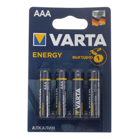 Alkalin battery VARTA ENERGY, AAA, LR03-4BL, 1.5V, blister, 4 pcs.