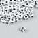 Beads for creativity plastic "English letters on a cube" White set 15 grams 0.5x0.5x0.5 cm 547302