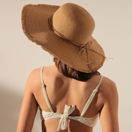 Women's hat minku, size 56, beige color-2
