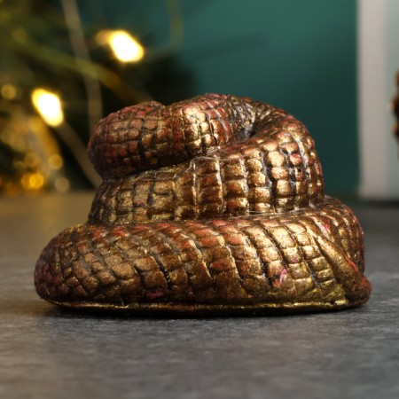 Figure "Snake Malaya" burgundy with gilding, 4x4x2cm-1