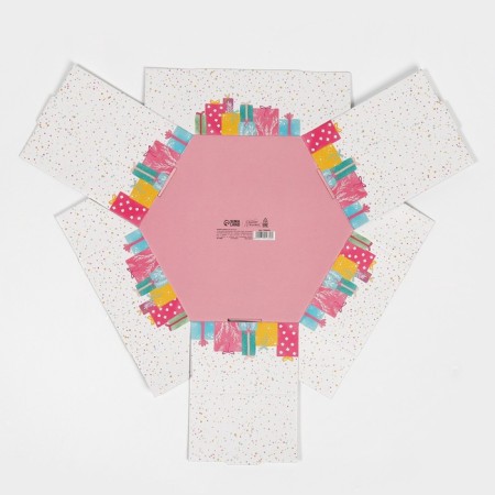 Gift folding box, packaging, “Happy Birthday”, 26 x 22.5 x 8 cm-6