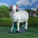 Garden figure "Baran White" 46x48x17cm
