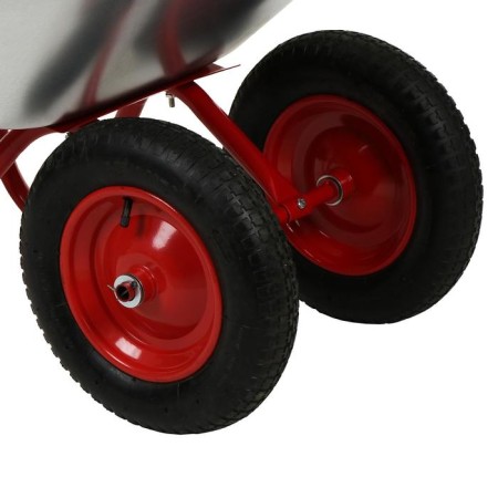 Garden car, two -wheeled: cargo/p 120 kg, volume of 85 l, red handles-4