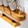 The ship "Marianne" is three -masted with white sails, a light tree with a white bottom 32*7*32cm